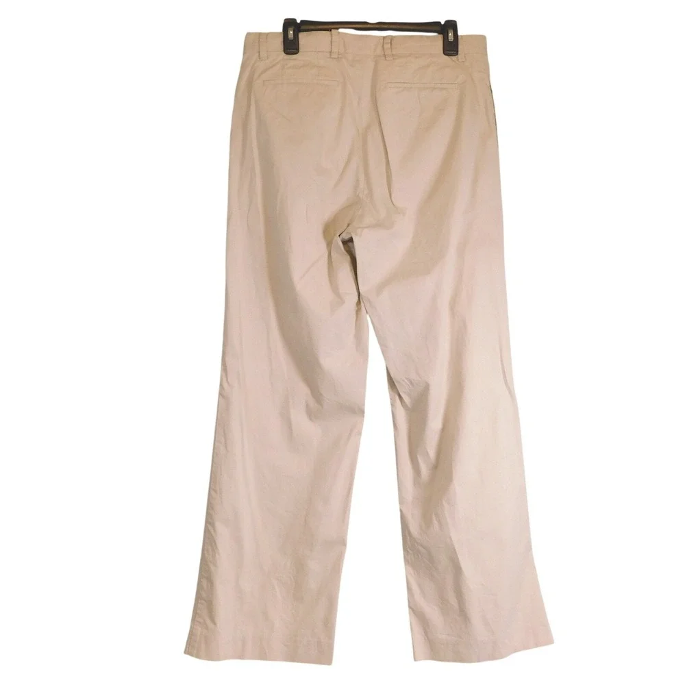 Banana Republic Stretch Chino Pants Mens 34R Khaki Tan Straight Leg Cotton Lycra